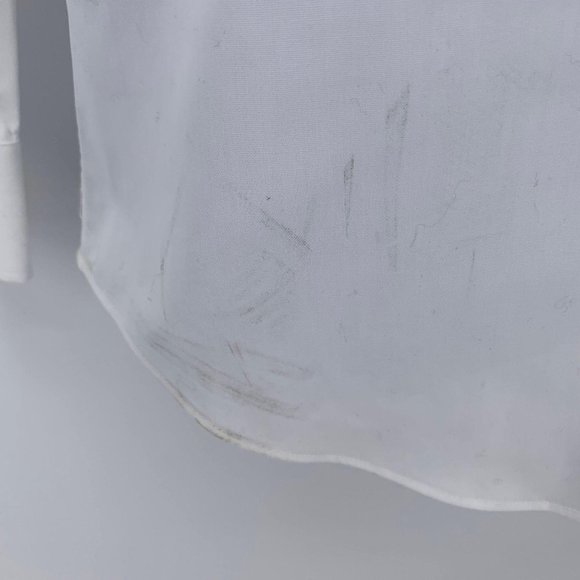 Nordstrom Men's Shop NWD Men's White Collared Button Down Shirt Size 15 - Picture 4 of 5